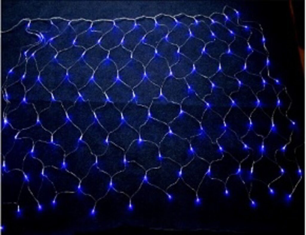 Гирлянда электрическая 1*1м 96LED "Сетка" светодиодная Синяя, 220В