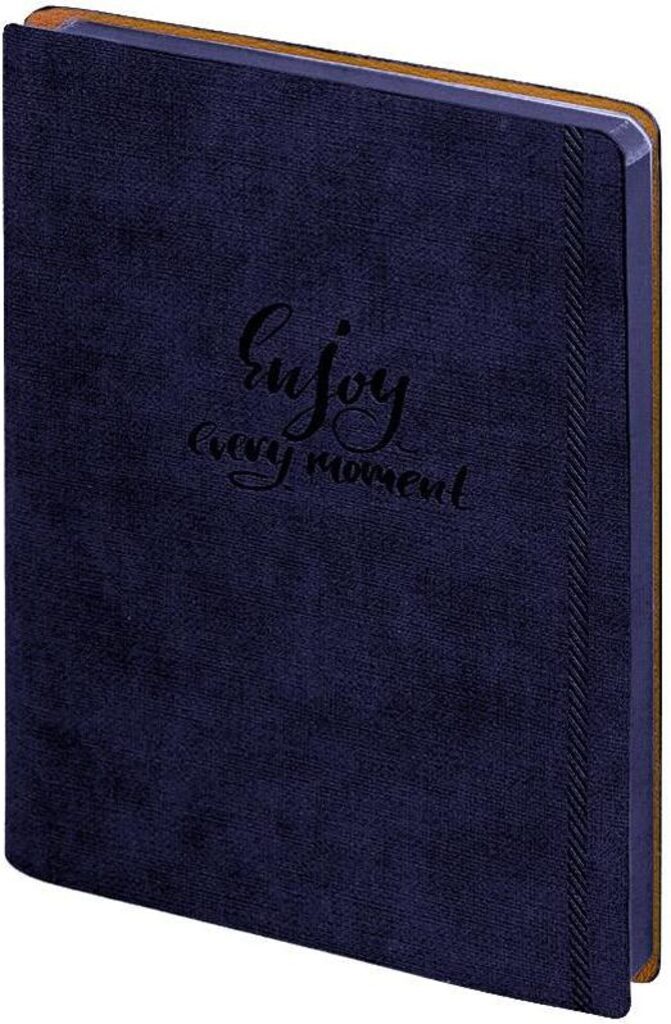 Ежедневник недат. A5 (148*210) "E.motion" 136л, кожзам, синий