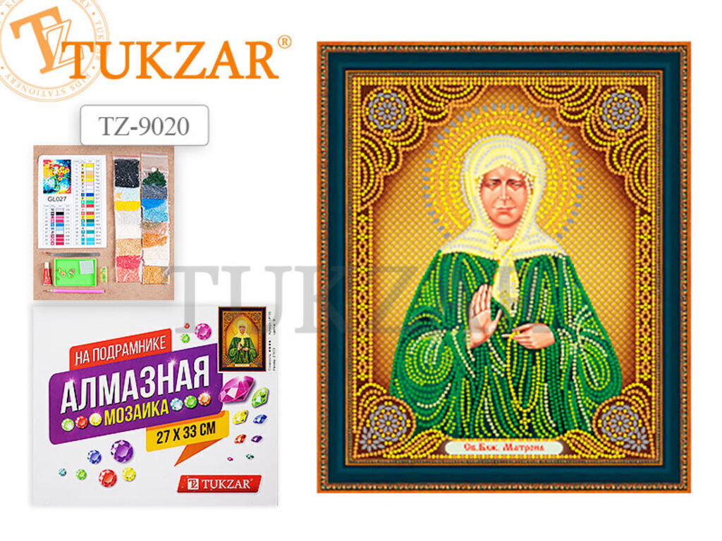 Мозаика алмазная по номерам 27*33см "Матрона"