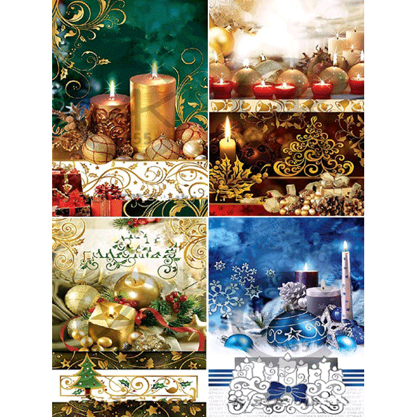 Пакет подар. бум. новогодн. 32*26*10см New Year, 4 диз., пл. 210 г/м