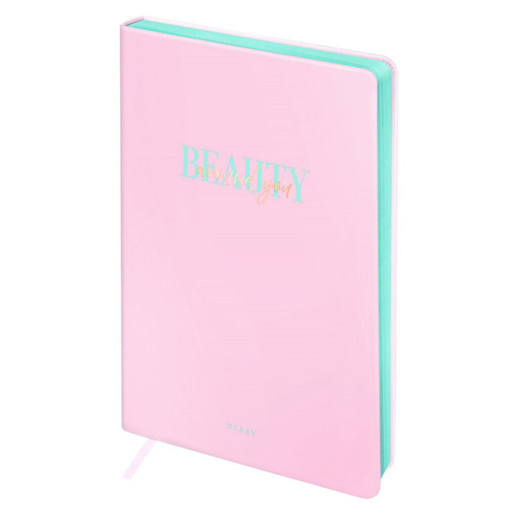 Ежедневник недат. A5 (148*210) "Essential. Pink" 136л, кожзам, тв. обложка, 80г/м2, ляссе