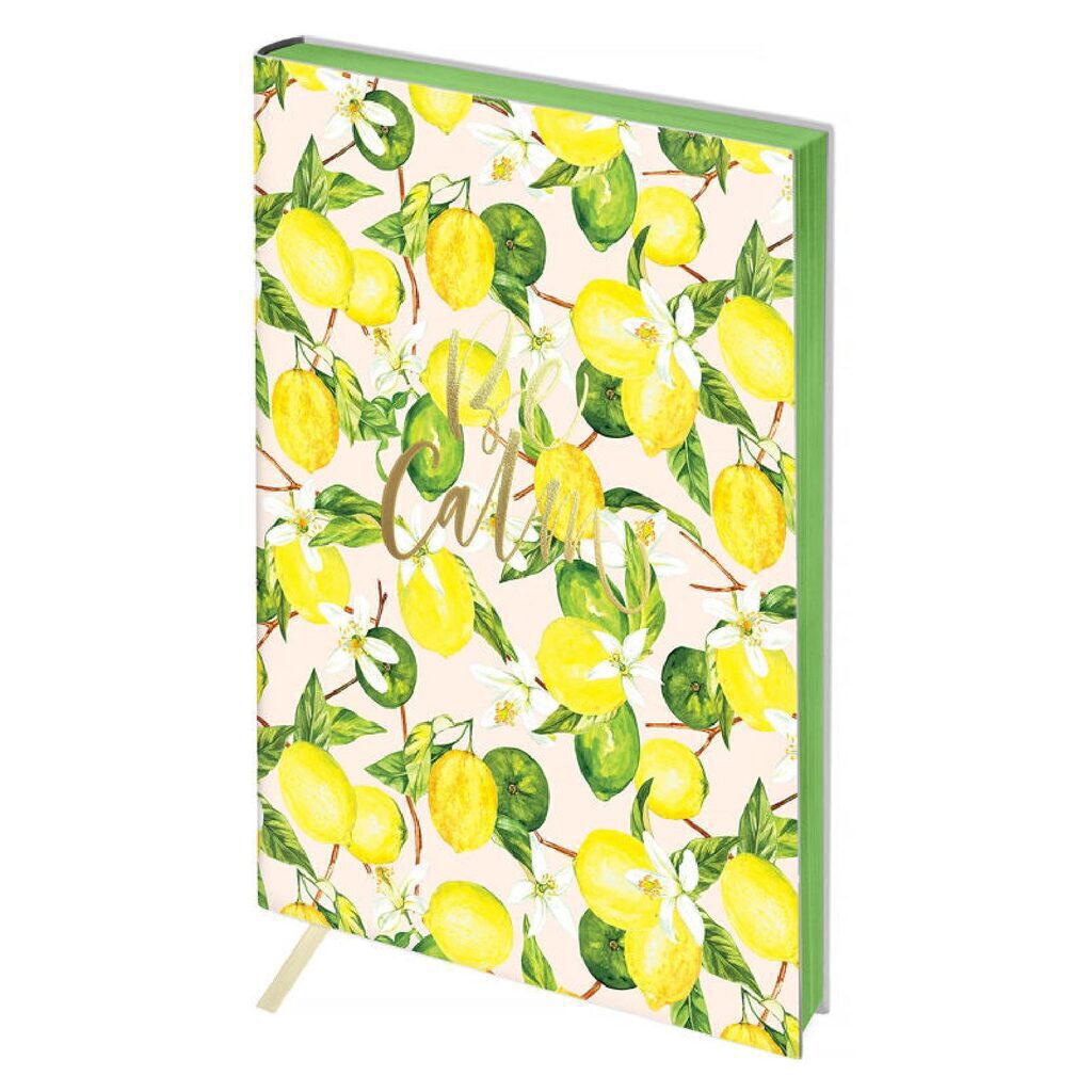 Ежедневник недат. A5 (148*210) "Vision. Lemon" 136л, кожзам, мягк. обложка, 80г/м2, ляссе