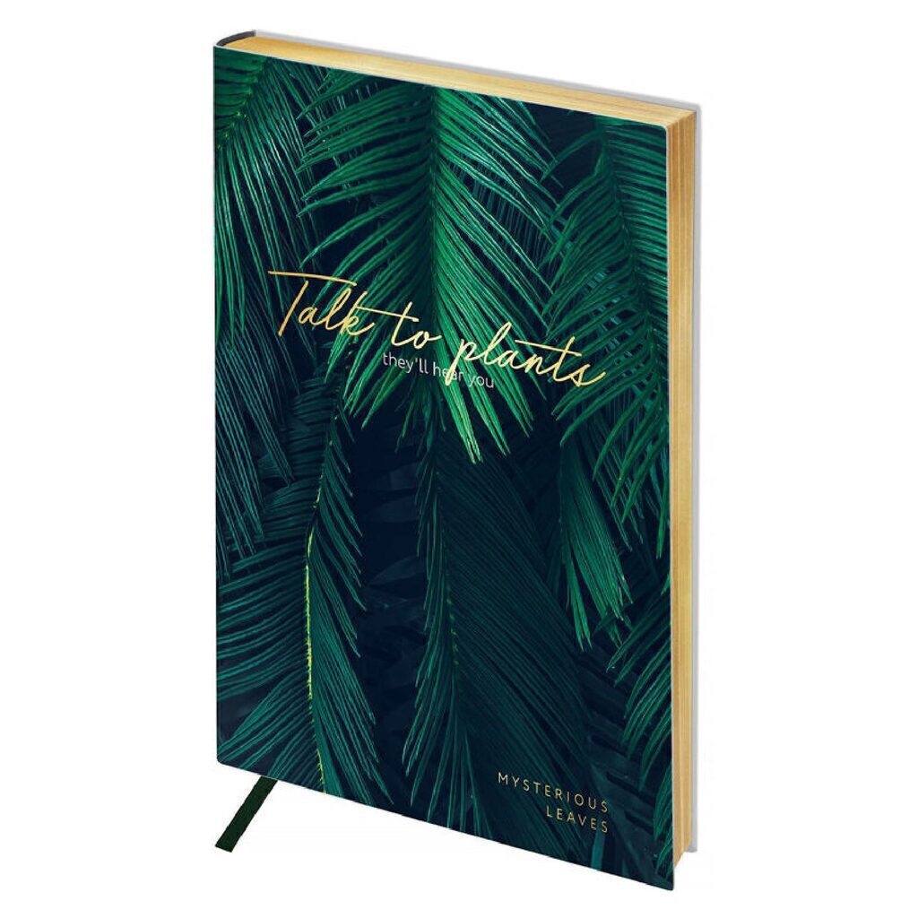 Ежедневник недат. A5 (148*210) "Vision.Palm leaves" 136л, кожзам, мягк. обложка, 80г/м2,ляссе