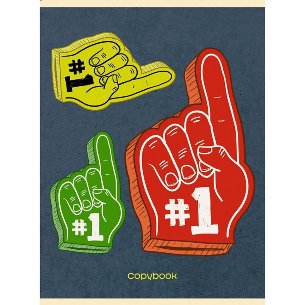 Тетрадь А4  48л кл. скрепка "Номер один!" мат.лам.