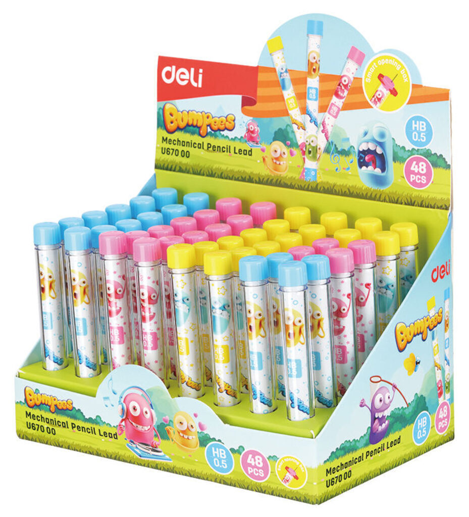 Грифели запасные Deli HB 0,5мм, 20 гриф. туба