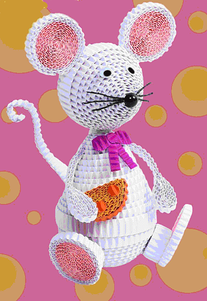 Квиллинг. Набор для изготовления 3D фигурки "Мышка"