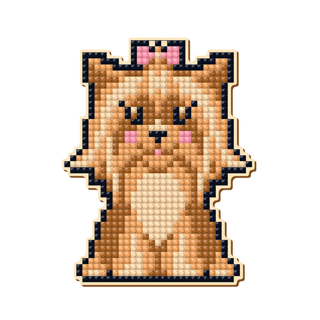 Мозаика алмазная по номерам  8*10см "Милый йорк"" НА МАГНИТЕ