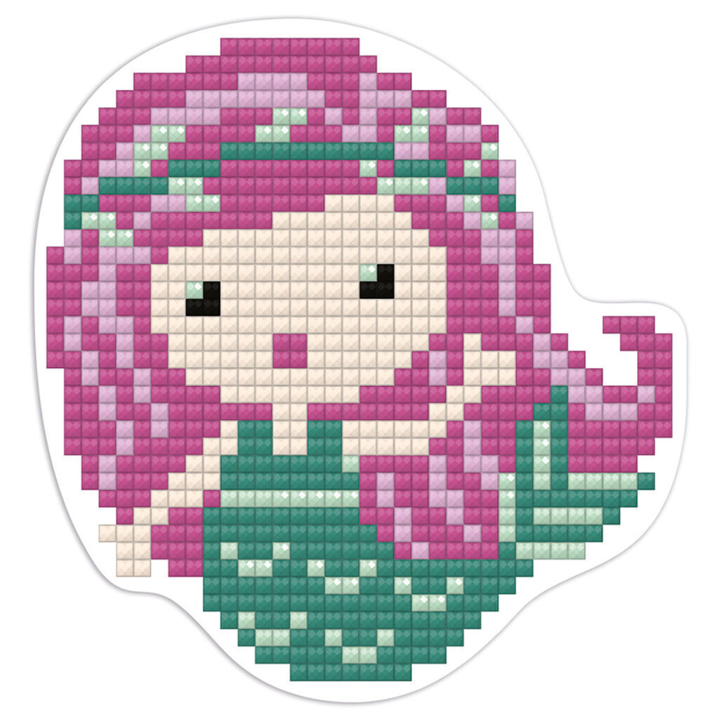 Мозаика алмазная по номерам  9*9см "Русалочка" НА МАГНИТЕ