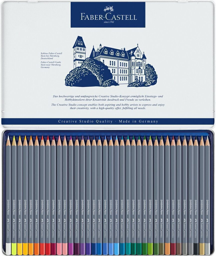 Карандаши цвет. акварельные 36цв "Goldfaber Aqua" художеств., метал.коробка