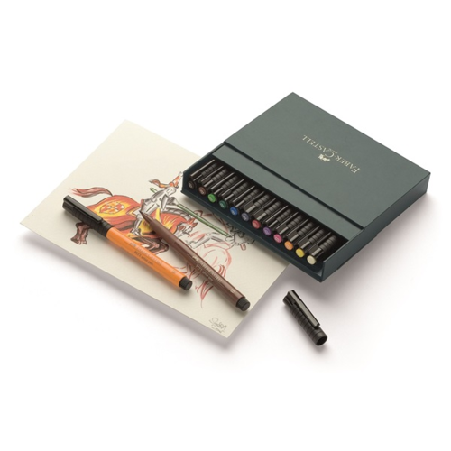 Набор капиллярных ручек "Pitt Artist Pen Brush" 12цв., студийная коробка