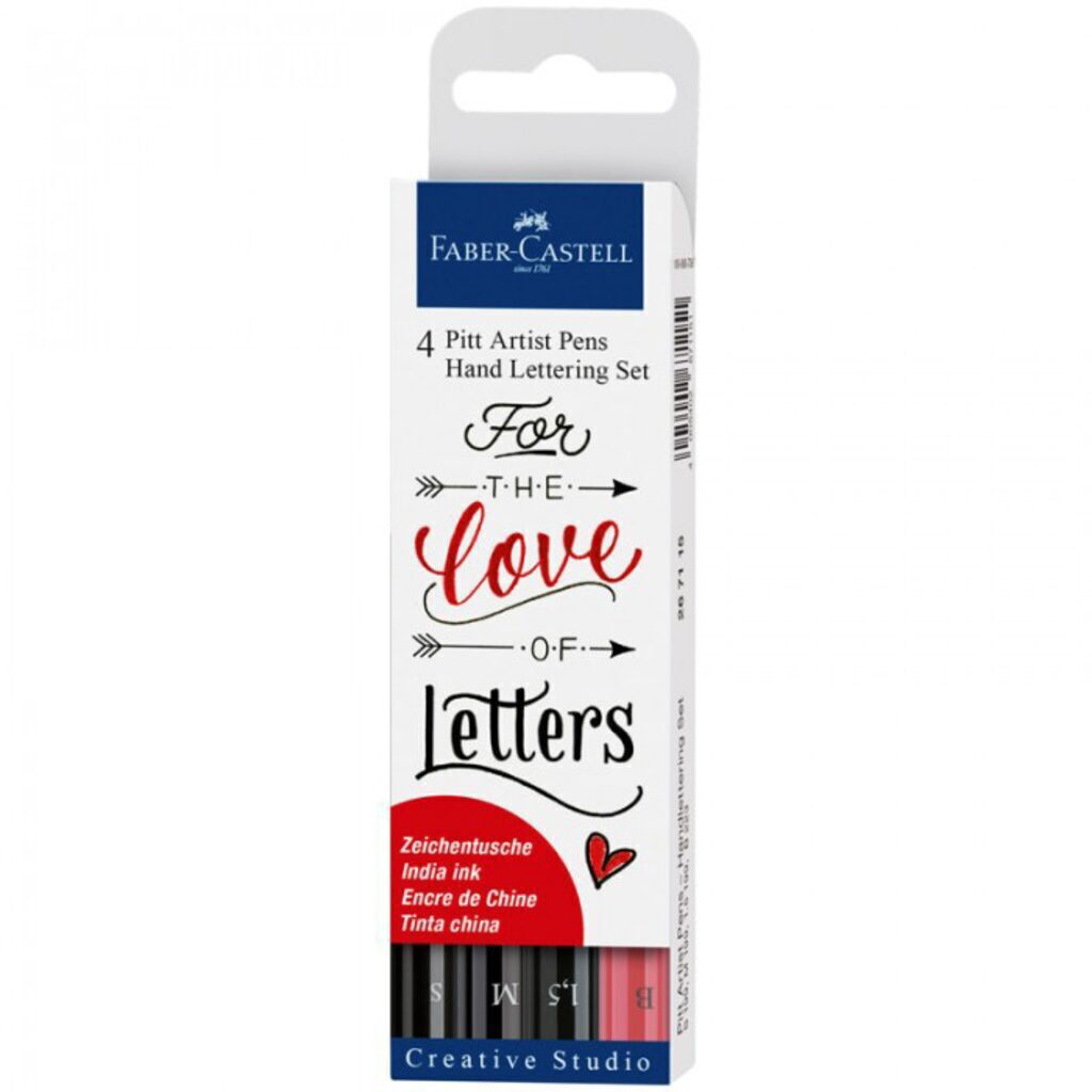 Набор капиллярных ручек "Pitt Artist Pen Lettering" 0.3/0.7/1.5 мм 4шт.