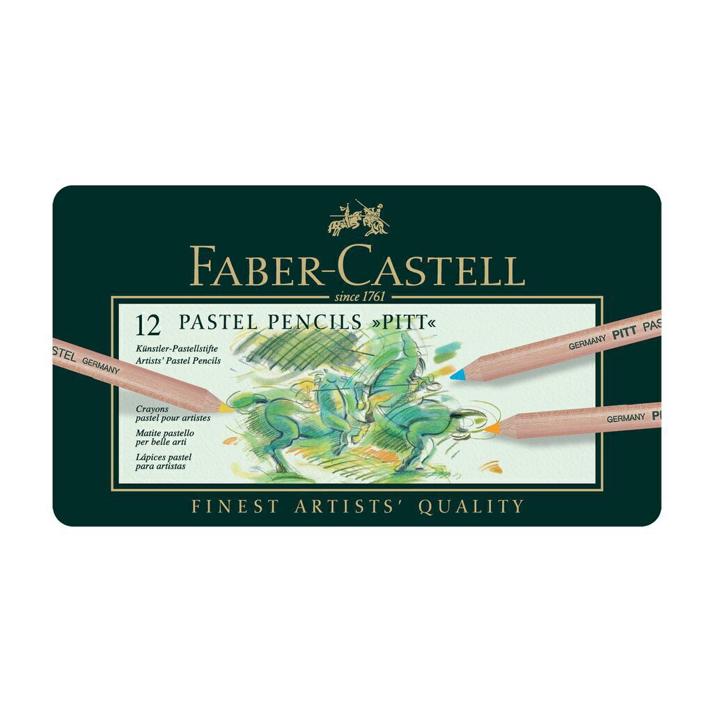 Пастельные карандаши "Pitt Pastel" 12цв., метал. коробка