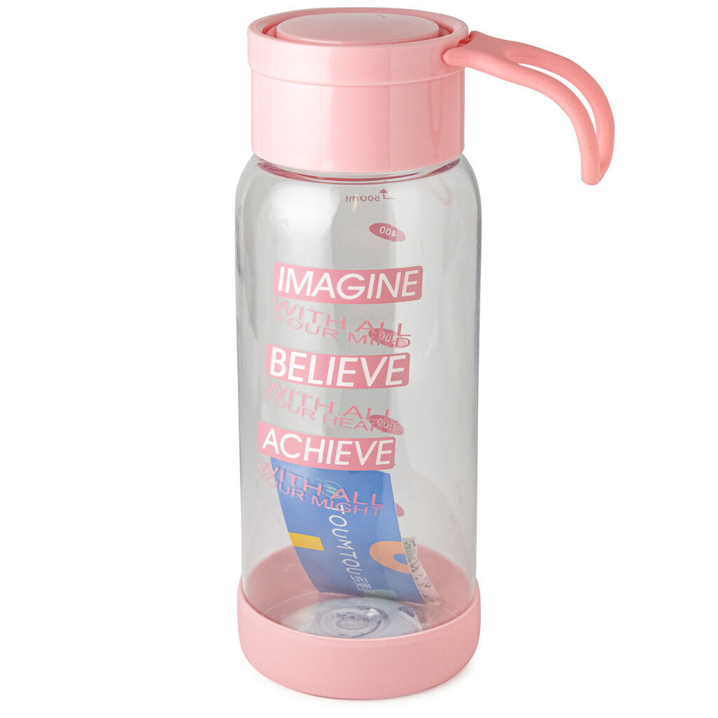 Бутылка 520мл, 18,4см пластиковая, 3 цвета