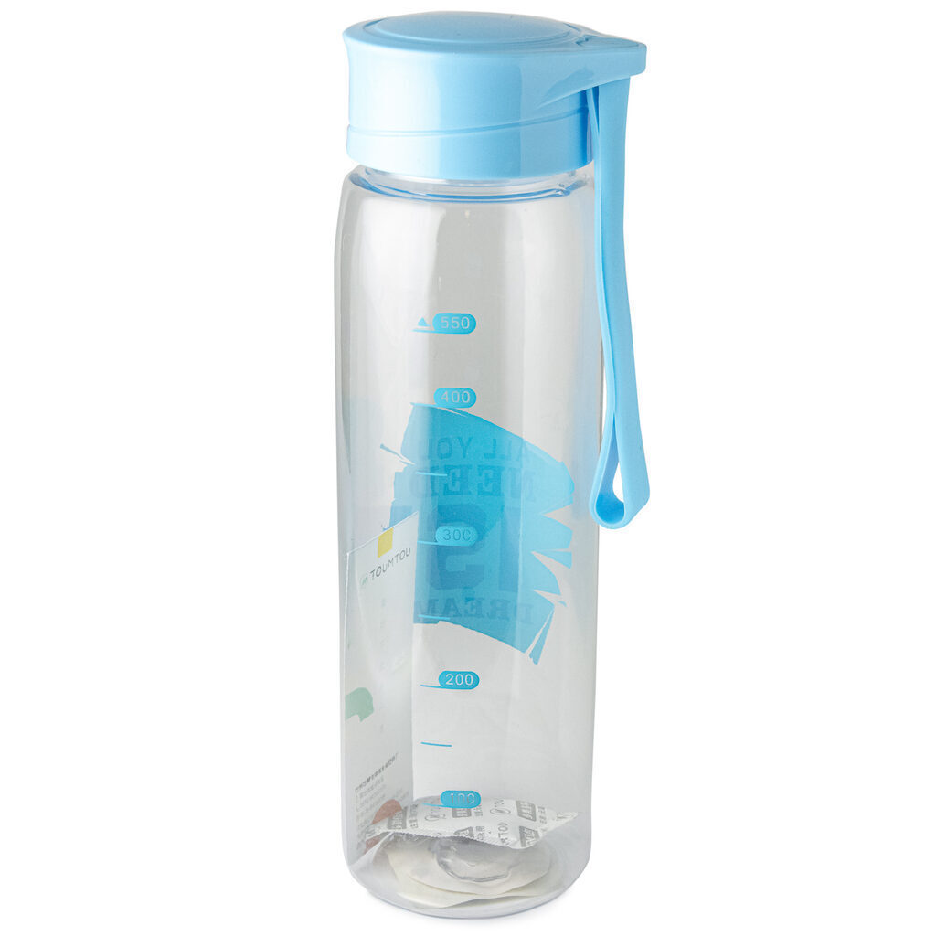 Бутылка 550мл, 21,2см пластиковая, 3 цвета