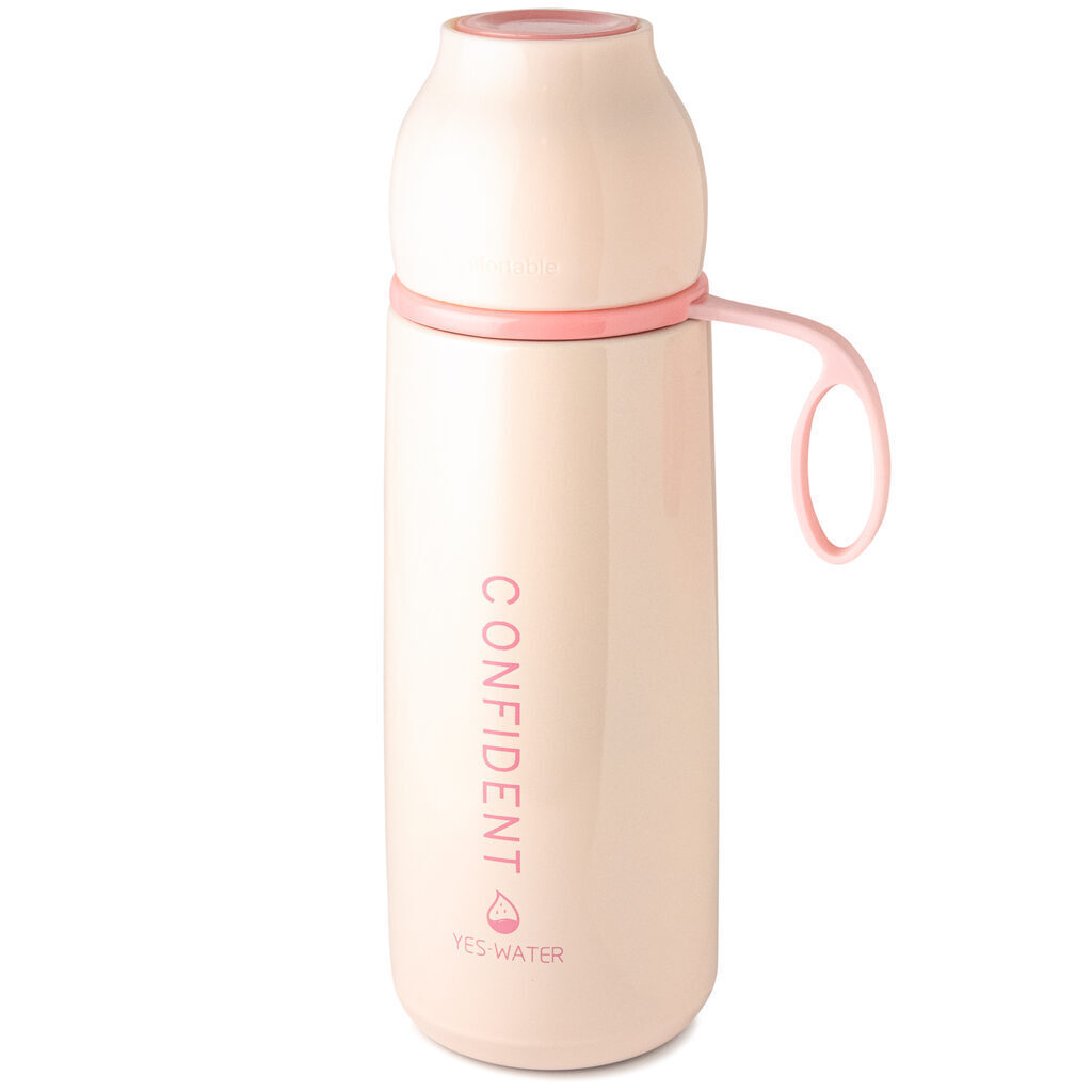 Термос "Confident Color" 430мл, 22,7см, нержавеющая сталь, с силиконовой петлей, 4 цвета