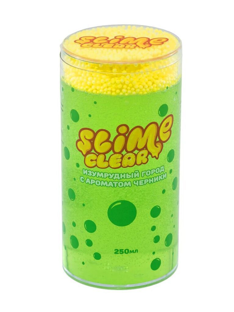 Slime "Clear-slime" 250 гр "Изумрудный город" с ароматом черники