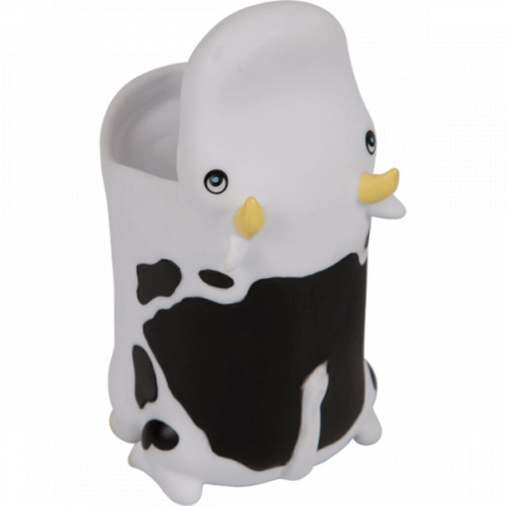 Стакан для шк.принадлежностей "Корова" 7x6x14 см, пластик*