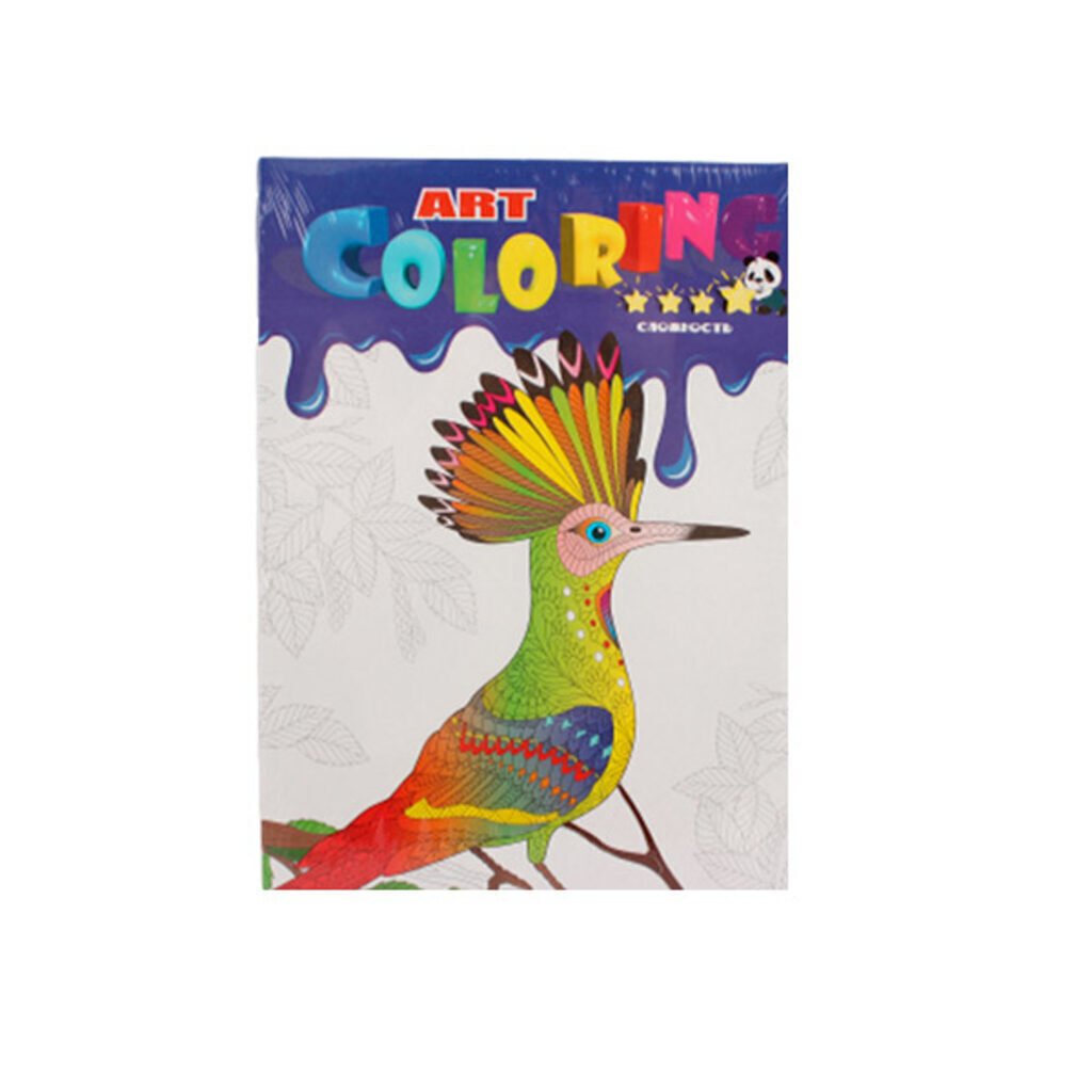 Книжка-раскраска А4 4листа и А5 4 листа "COLORING BOOK" 6цв. фломастеры. Ассорти