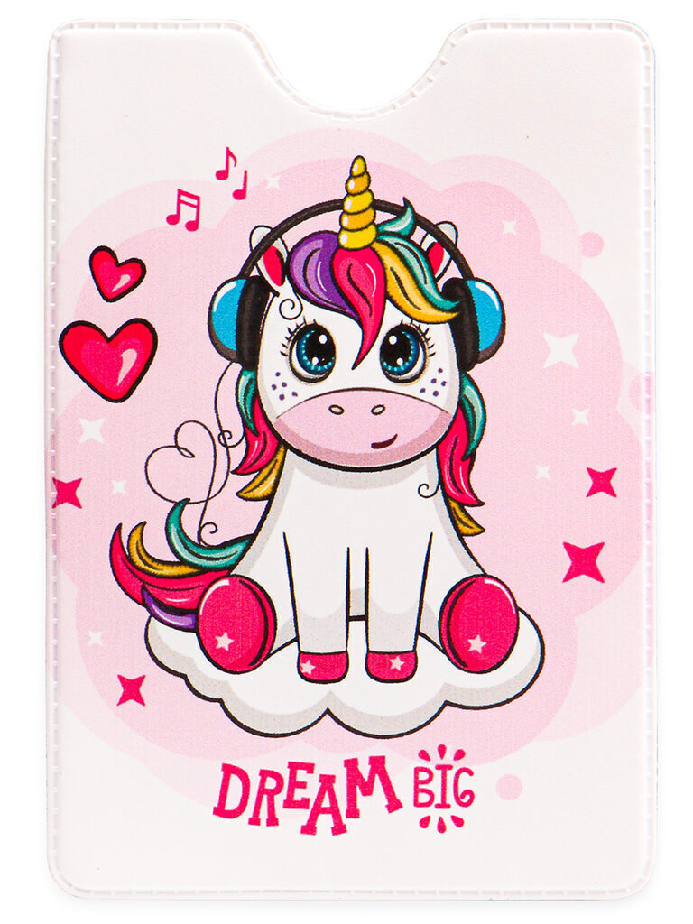 Обложка для Проездного "Единорог в наушниках"