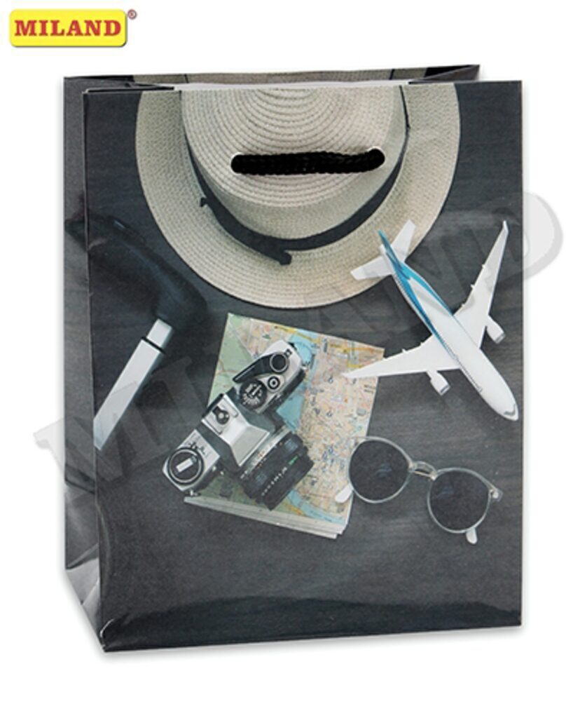 Пакет подар. бумажн. 11*14*6 см, Все для путешествия