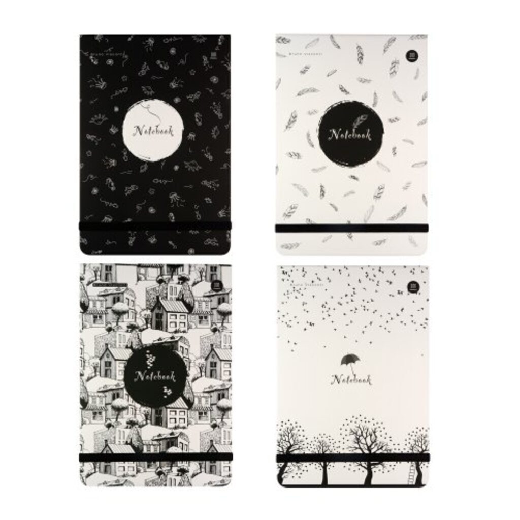Блокнот 145*210мм 7БЦ 100л "MEGAPOLIS JOURNAL. BLACK&WHITE" вертик., в точку