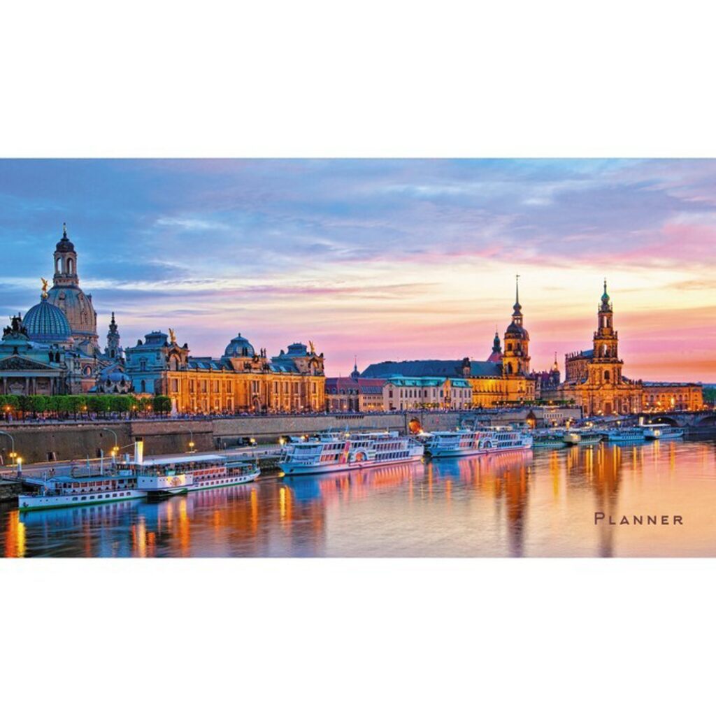 Планинг недат. карманный 7БЦ "Дрезден на рассвете" 64л, мат.лам, выб.лак