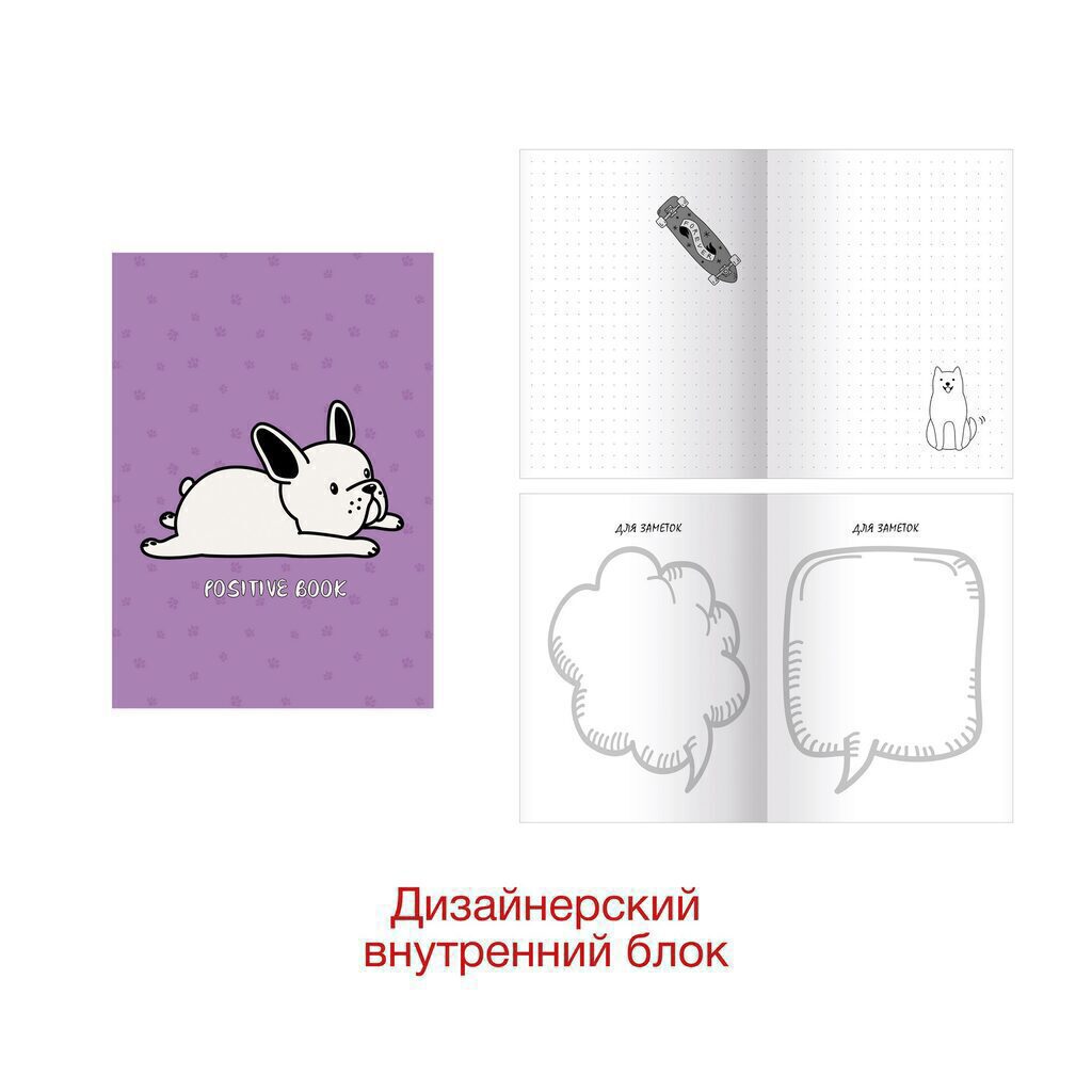 Записная книжка А6 64л. 7БЦ "PositiveBook. Дизайн 3" глянц.лам.