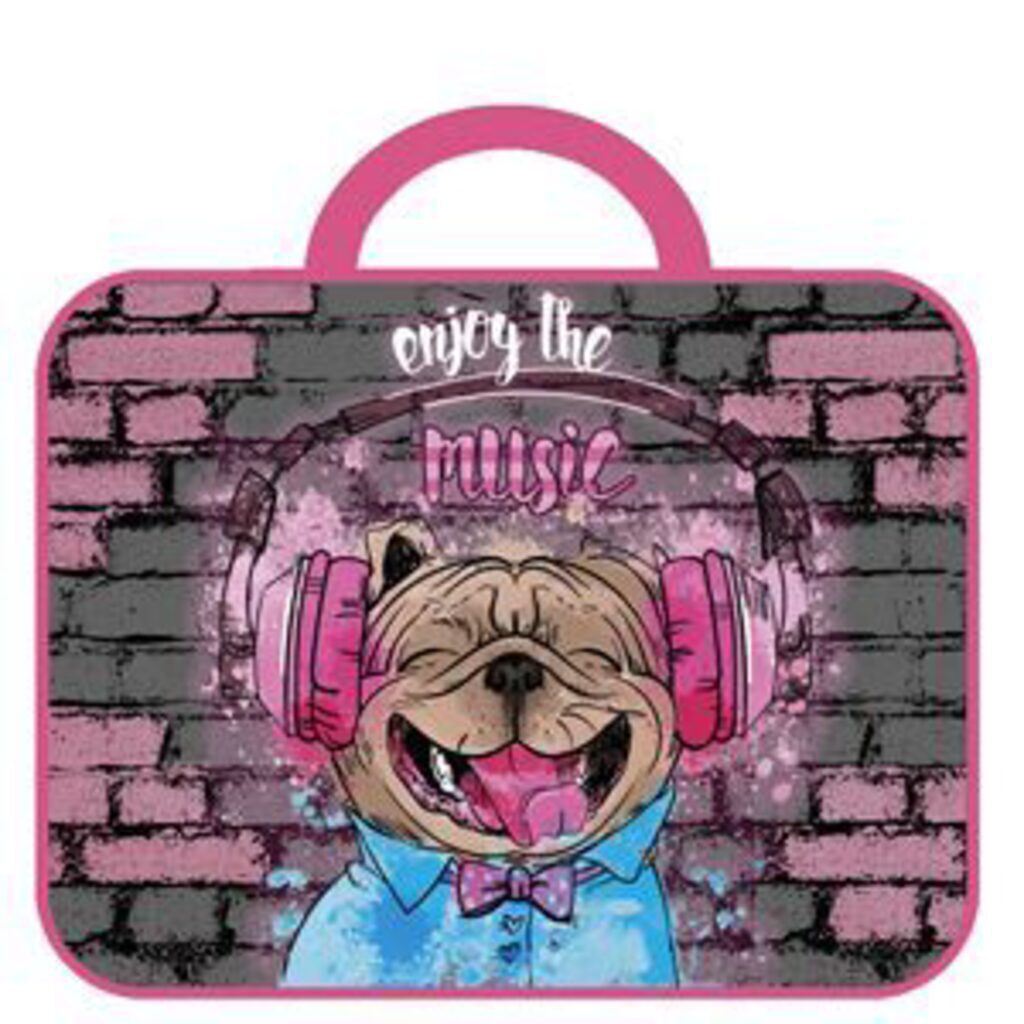 Папка А3 для менеджера широкая, ручка тканевая,  Music dog