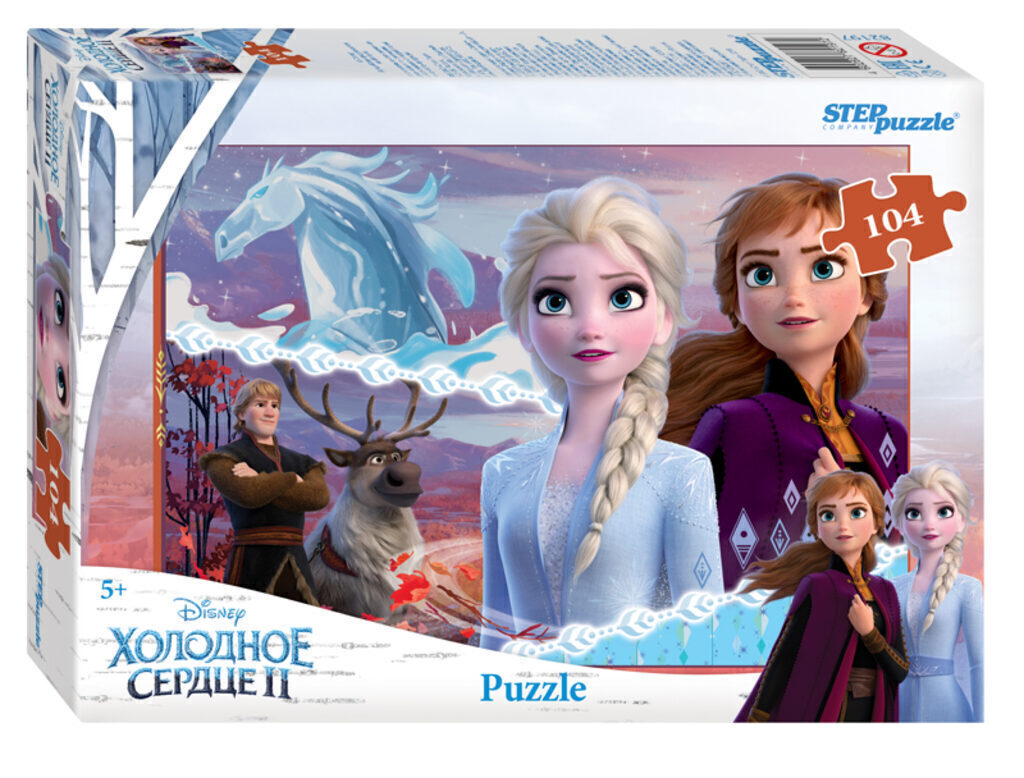 Пазлы  104 элементов  330*230мм.  "Холодное сердце - 2" (Disney)