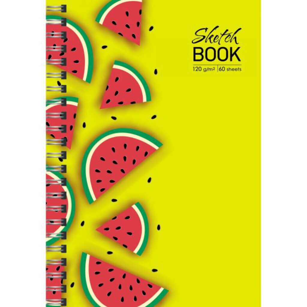 Скетчбук А5  60л., гребень, 120гр/м2 "SKETCHBOOK. On and on 1" тв.обложка, софт-тач