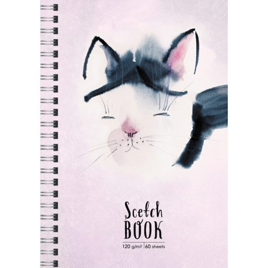 Скетчбук А5  60л., гребень, 120гр/м2 "SKETCHBOOK. On and on 2" тв.обложка, софт-тач