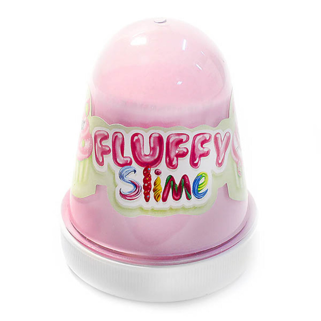 Слайм "Monster's Slime" Fluffy 130гр аромат бабл-гам, розовый