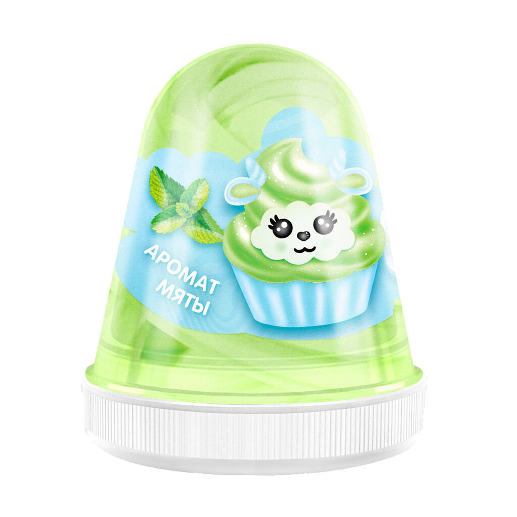 Слайм "Monster's Slime" Fluffy 130гр аромат мяты, мята