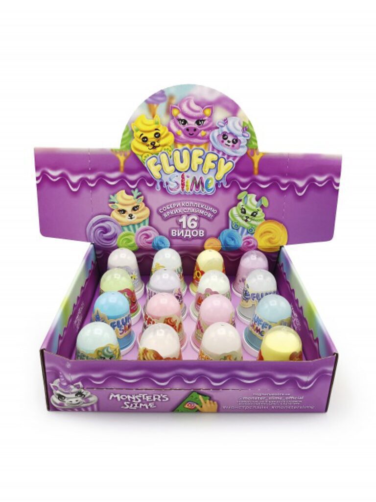 Слайм "Monster's Slime" Fluffy 130гр ШОУ-БОКС 16шт