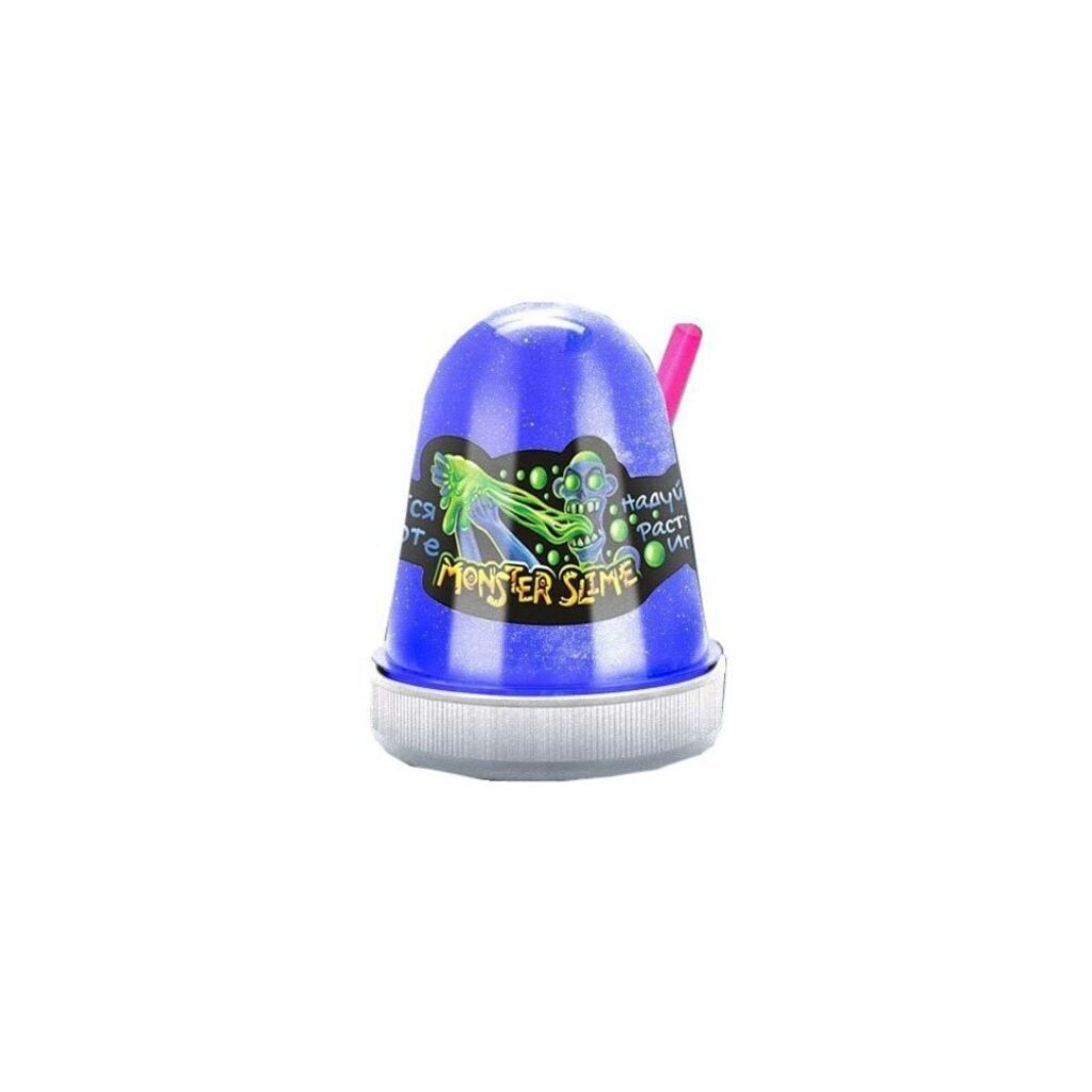 Слайм "Monster's Slime" 130гр Светится в темноте, синий