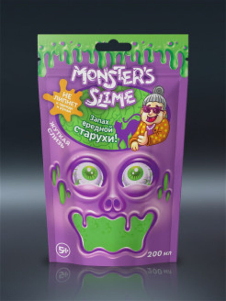 Слизь "Monster's Slime" 200гр Запах вредной бабушки (Doy Pack)