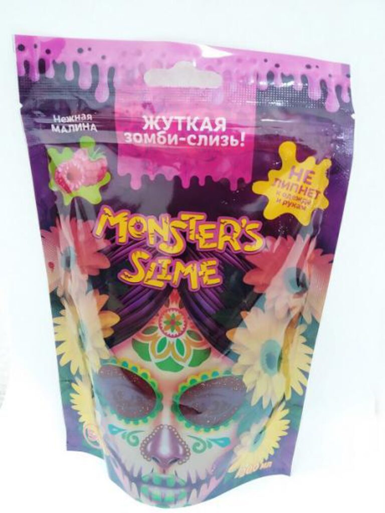 Слизь "Monster's Slime" 200гр Зомби-малина (Doy Pack)
