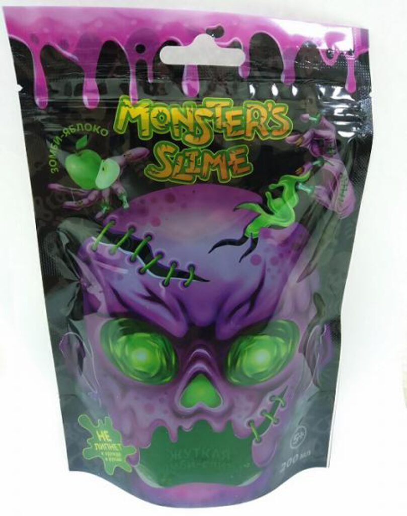Слизь "Monster's Slime" 200гр Зомби-яблоко (Doy Pack)