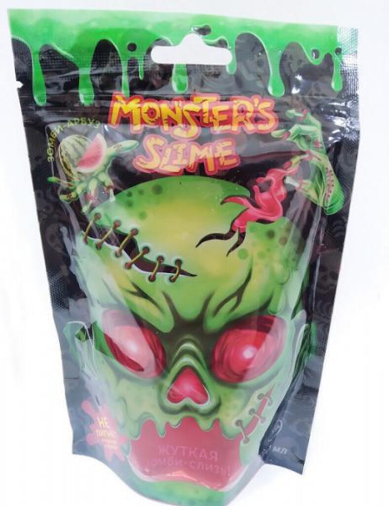 Слизь "Monster's Slime" 200гр Зомби-арбуз (Doy Pack)
