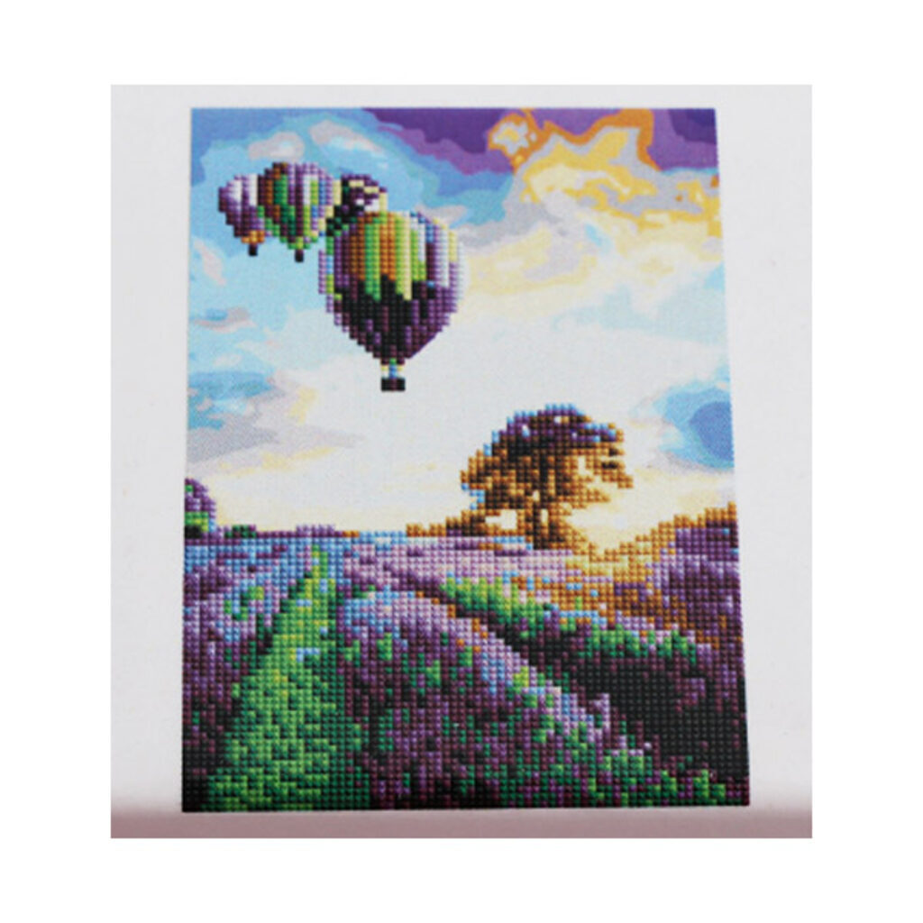 Мозаика алмазная по номерам 20*30см "Воздушный шар" на картоне ЧАСТИЧНОЕ ЗАПОЛНЕНИЕ