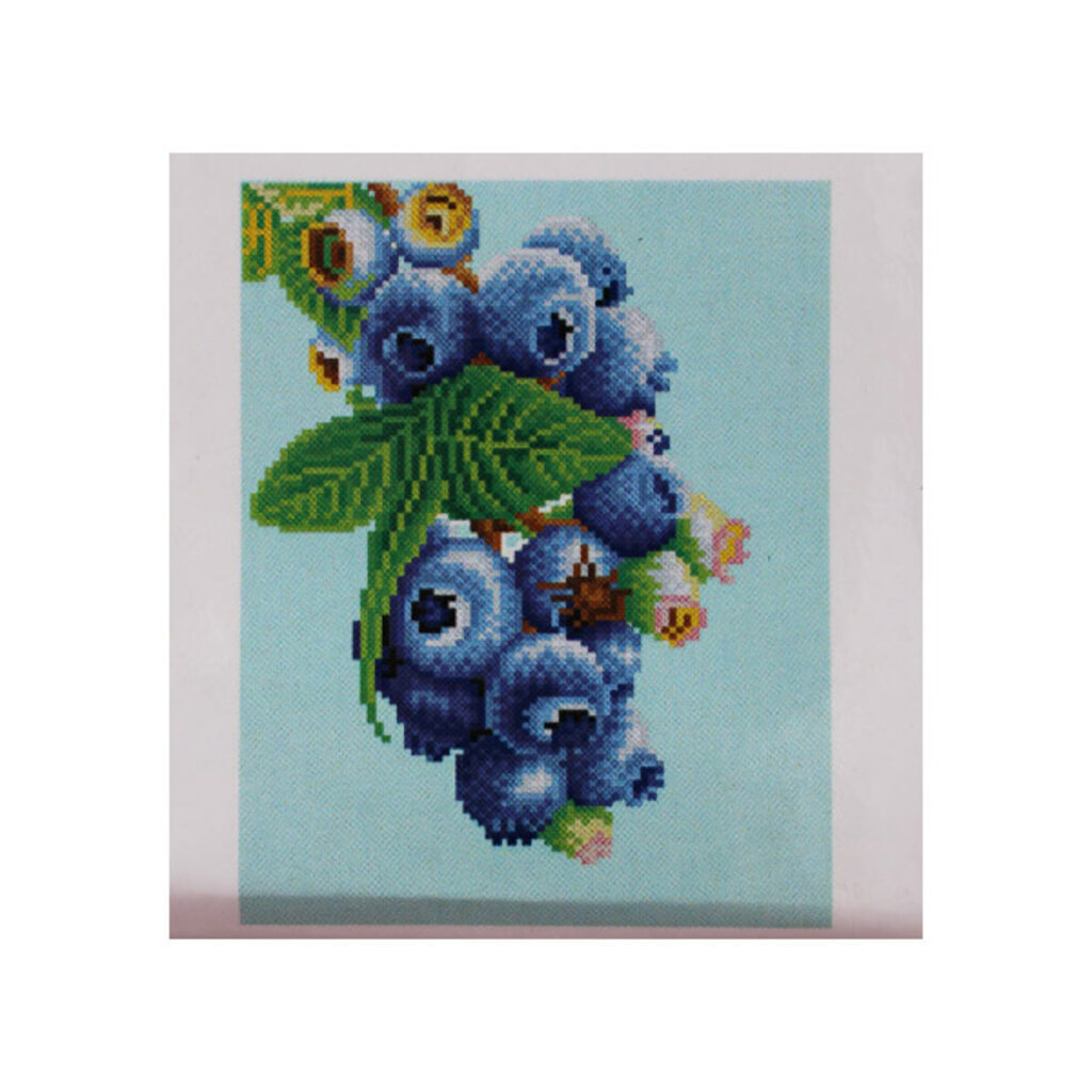 Мозаика алмазная по номерам 20*30см "Аппетитная черника" на картоне ЧАСТИЧНОЕ ЗАПОЛНЕНИЕ