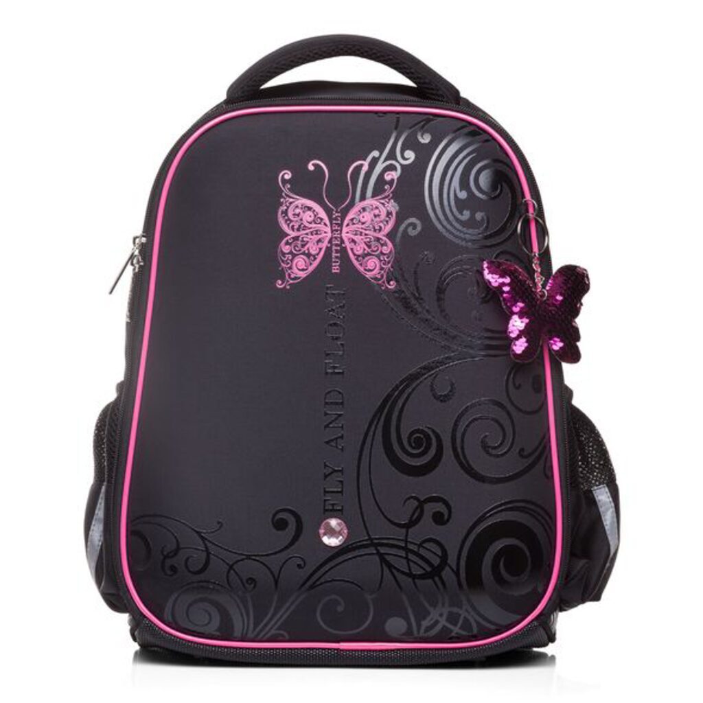 Ранец школьный  Ergonomic light "Butterfly" 38*29*12,5см,EVA,1отд.,3 карм.(1на спине), светоотр.