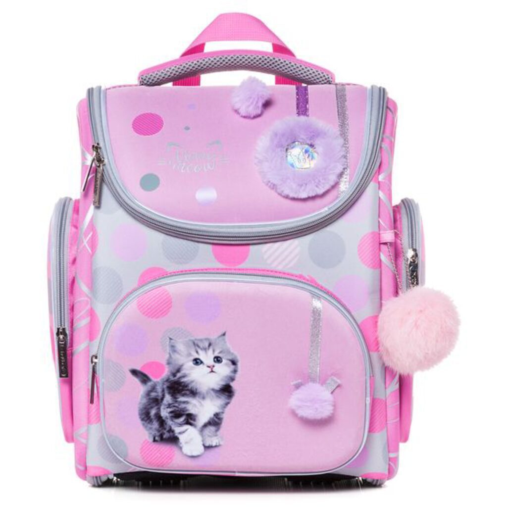 Ранец школьный  Compact plus "Милый котенок" с мешком д/обуви,37*30*17см, EVA, 1 отд, 3 кармана
