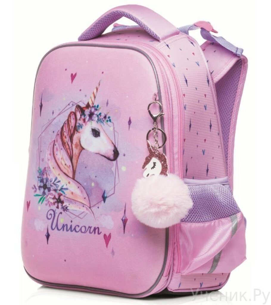 Ранец школьный  Ergonomic Classic "Magic unicorn" 37*29*17см,EVA,2отд.,2 карм, светоотр., бейдж