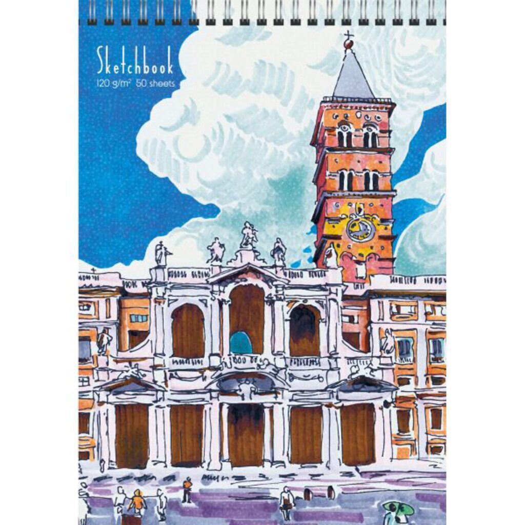 Скетчбук А5  50л., гребень, 120гр/м2 "SKETCHBOOK. Muse 5" тв.обложка, глянц.лам., микротекстурир.