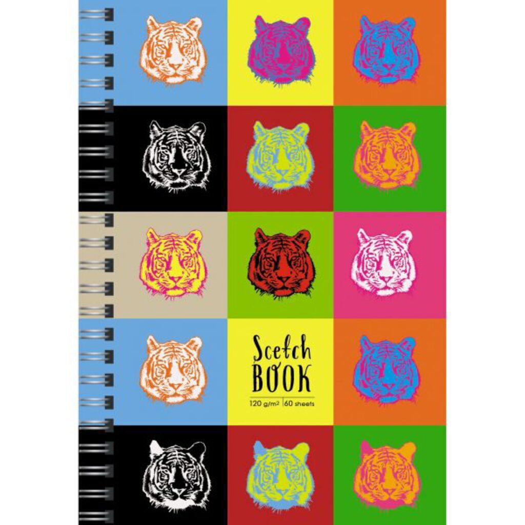 Скетчбук А5  60л., гребень, 120гр/м2 "SKETCHBOOK. On and on 8" тв.обложка, софт-тач