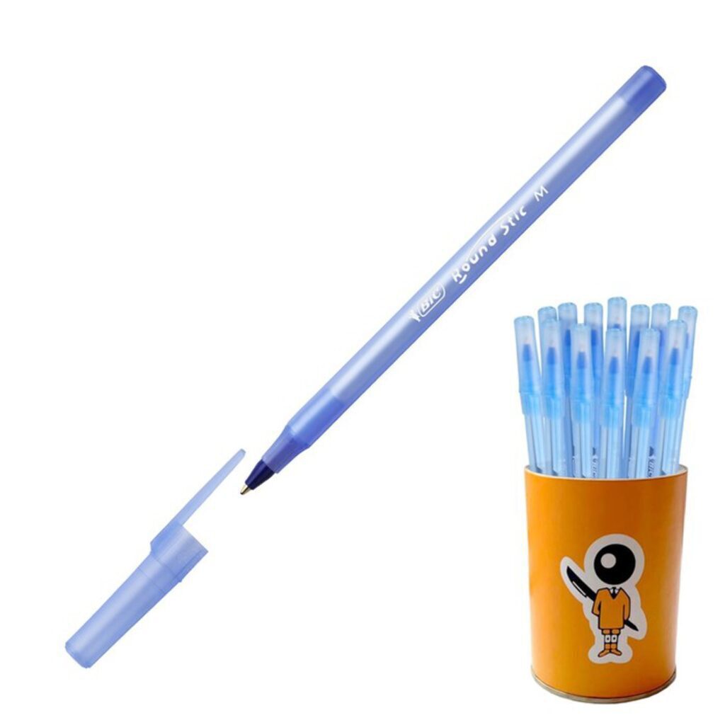 Ручка шар. BIC Round Stick, синяя, 1,0мм, в стакане