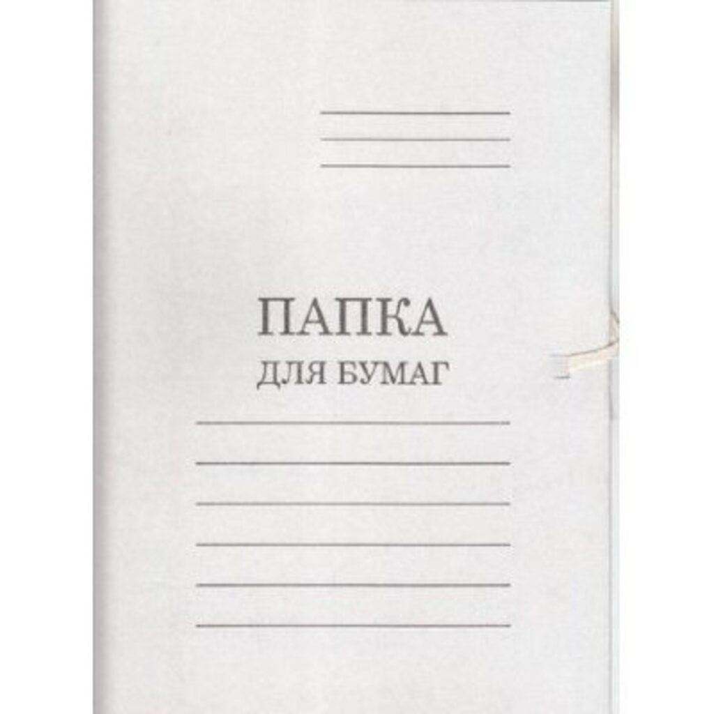 Папка для бумаг с завязками бел. пл.370 мелов.