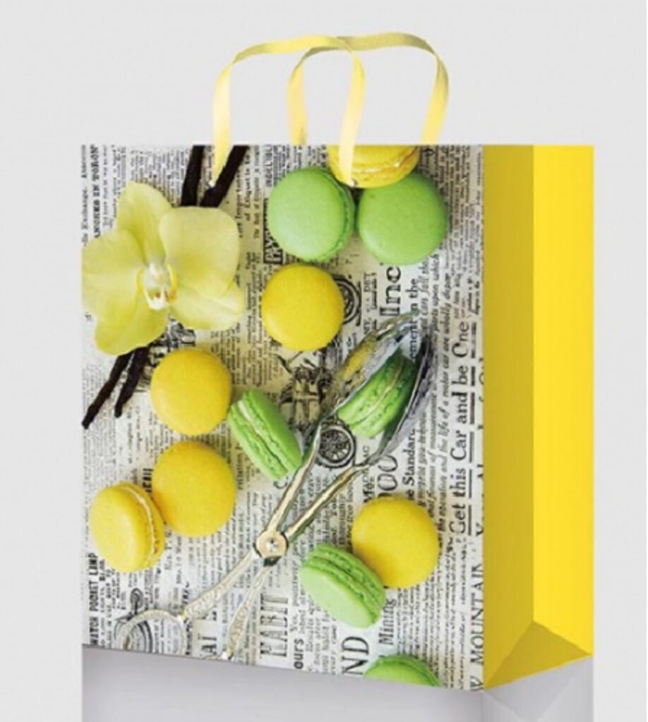 Пакет подар. бумажн. 11*14*6 см, Макаруны