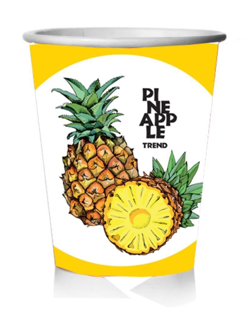 Стакан бум. "Ананас" 250 мл, 6 шт. флоупак